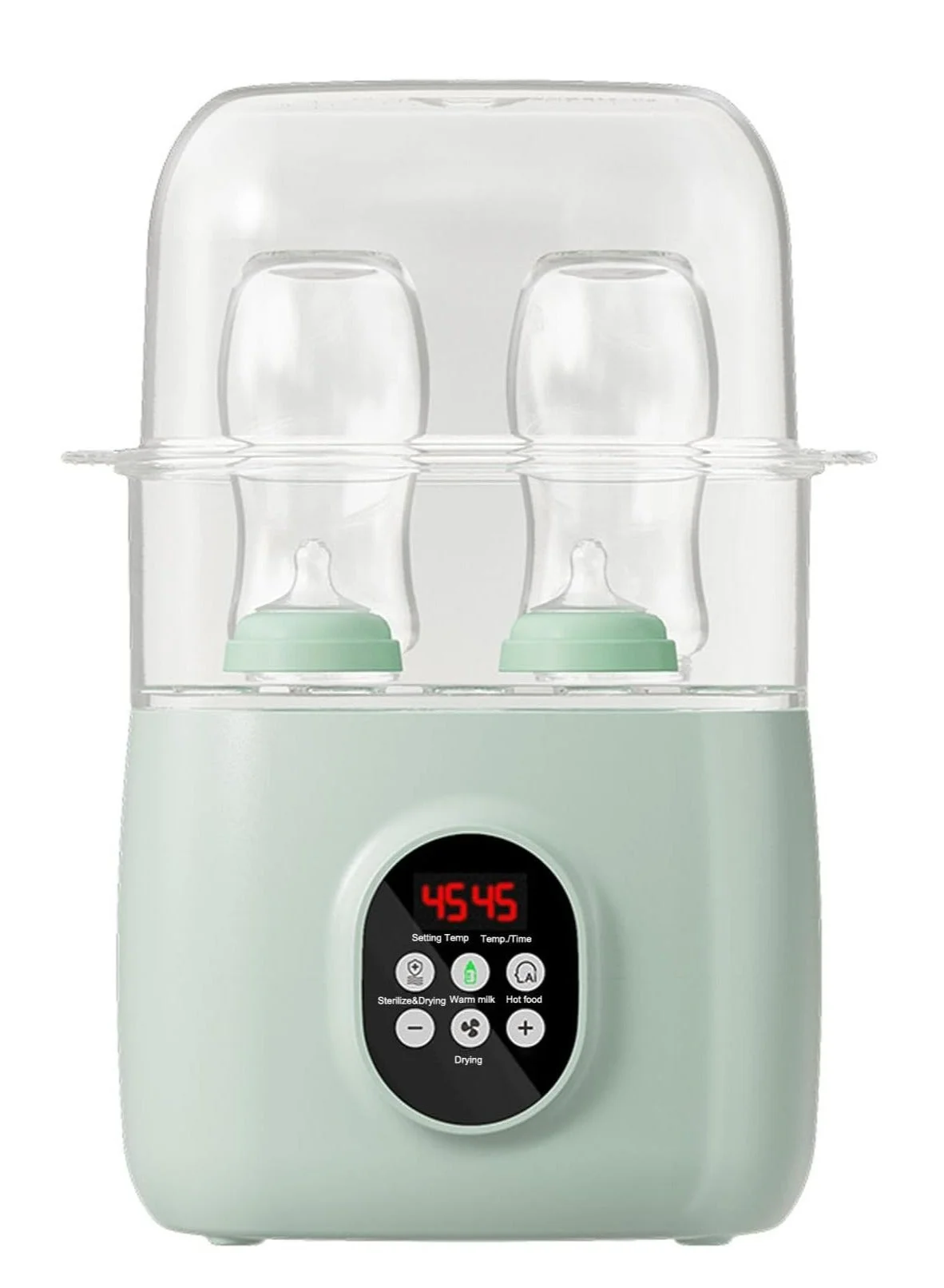 Joyelink 5-in-1 Electric Steam Milk Warmer and Sterilizer with Dryer Function (Pink, Universal Fit) ovtfp