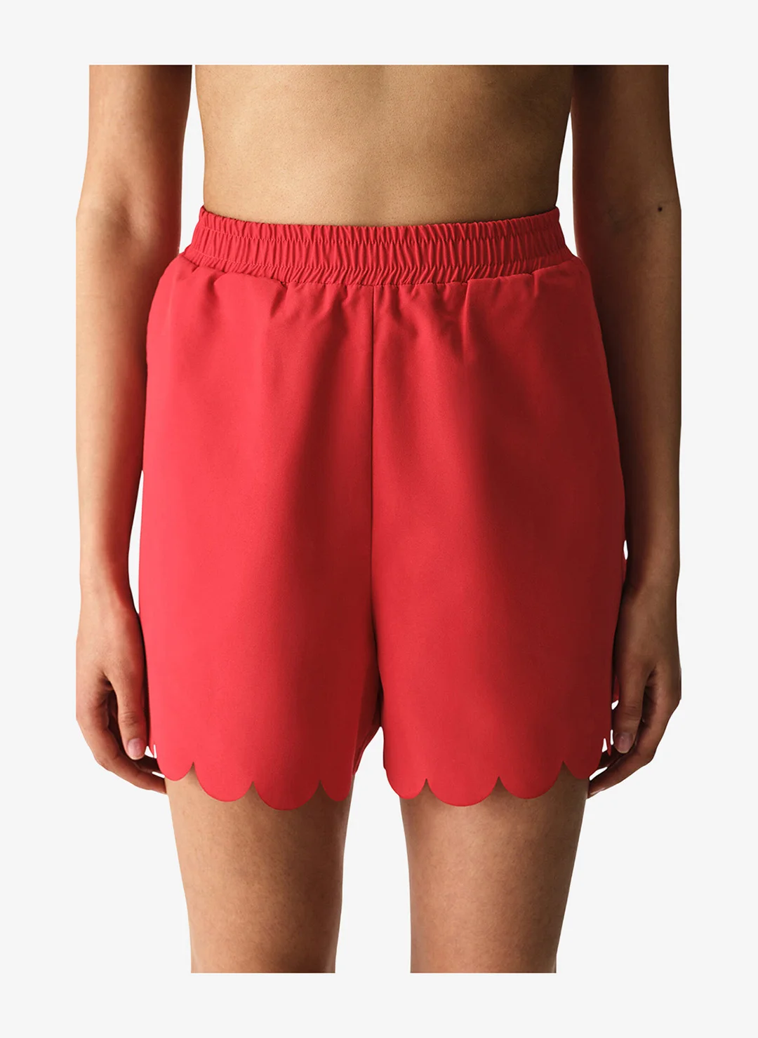 Penti Women Beach Shorts Lightweight Polyester Swimwear (Red, Medium) djpub