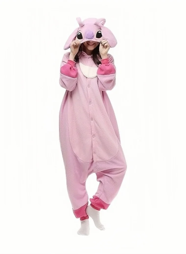 Premium Animal Onesie Pajamas Hooded Jumpsuit Cosplay Costume for Adults (Blue, M) rd68g