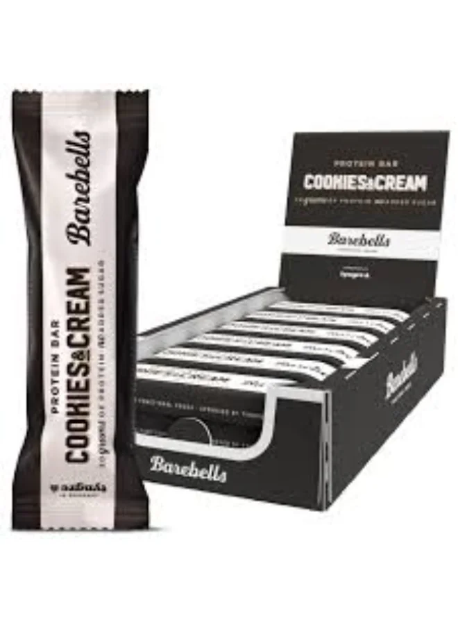 Premium Protein Bar Cookies & Cream Flavor Low Sugar High Protein Snack (12 x 55g) ucd2q