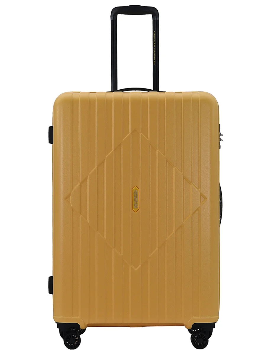 Premium Hard Shell Spinner Suitcase, Scratch-Resistant Polypropylene Luggage with TSA Lock (Sunshine Yellow, 79 cm) fgpb7