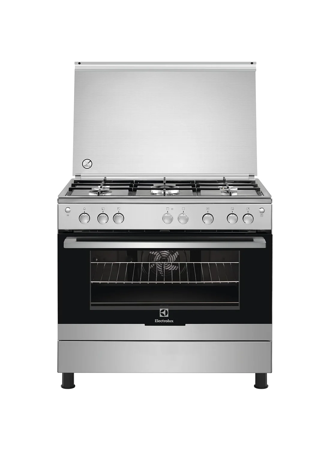 Premium Freestanding Gas Cooker with 5 Burners and Fan-Assisted Oven (Stainless Steel, 90x60cm) gaq34