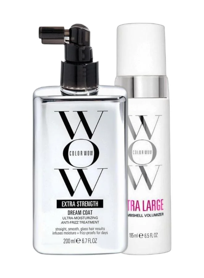 Color Wow Frizz Control and Volume Duo Set (150 mL and 195 mL) - Premium Hair Smoothing and Volumizing Treatment for All Hair Types 8bzhg