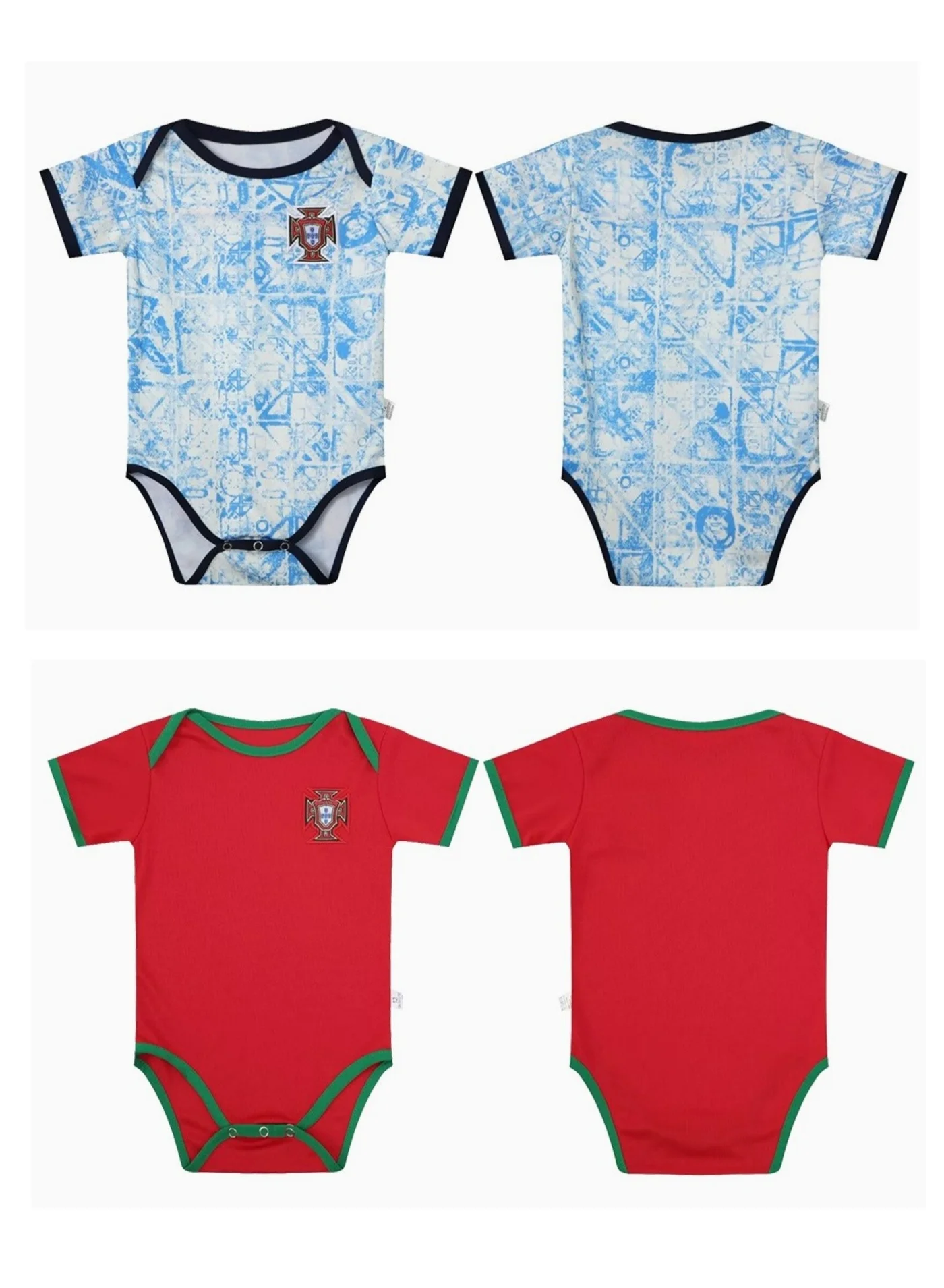 RedMapleTEK Football-Themed Baby Onesies Premium Cotton Soft Romper Set (2-Pack, 0-6 Months) wvwa4