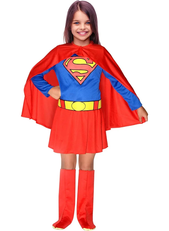 Ciao Superhero Fancy Dress Costume for Girls with Cape Belt and Overboots (Size 8-10 Years) af5f5
