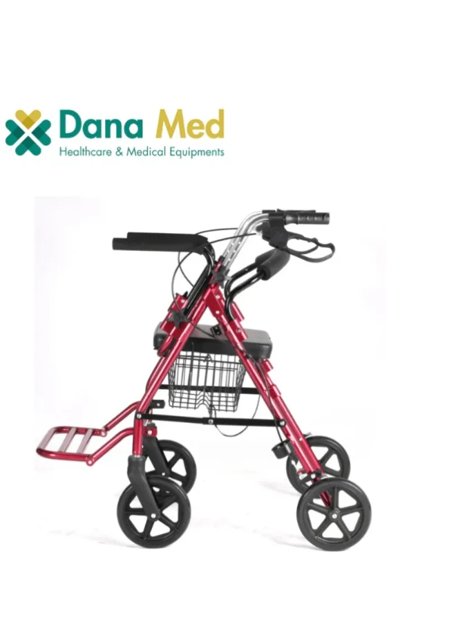 DAYANG Foldable Aluminum Rollator Mobility Aid (Lightweight, Adjustable Height, 60 cm Width) 8xsej