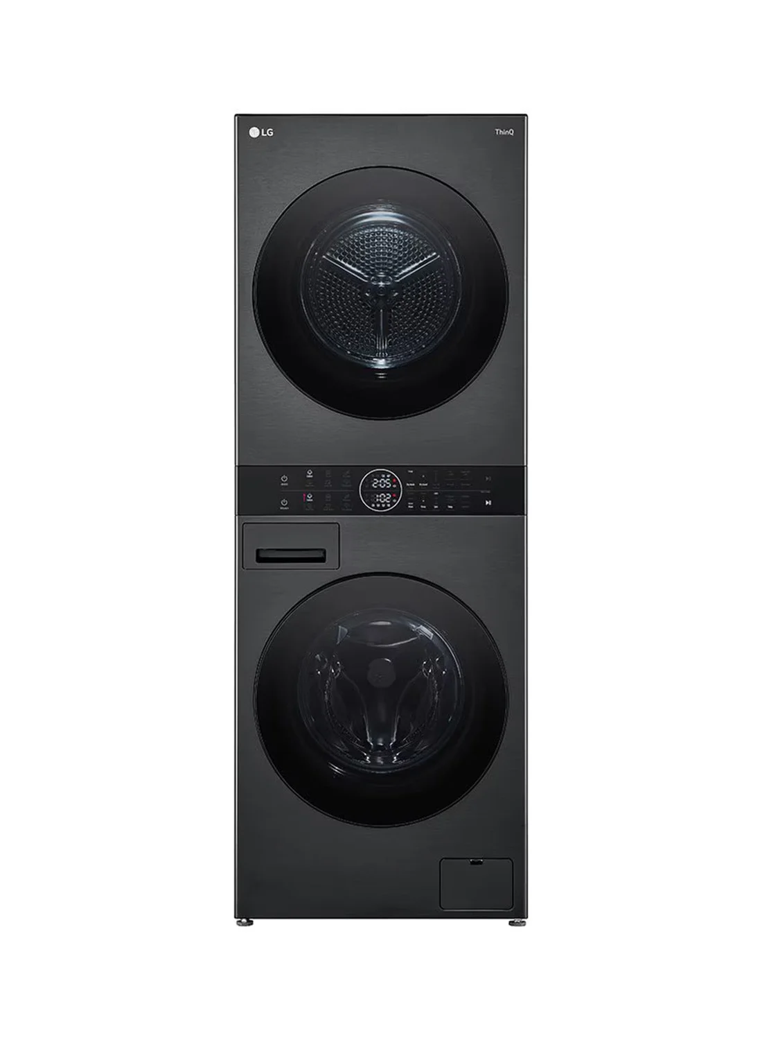 Premium WashTower Commercial Stacker Front Load Washer 12 kg and Dryer 10 kg (Dark Inox, 12 kg Washer / 10 kg Dryer) bjmjb