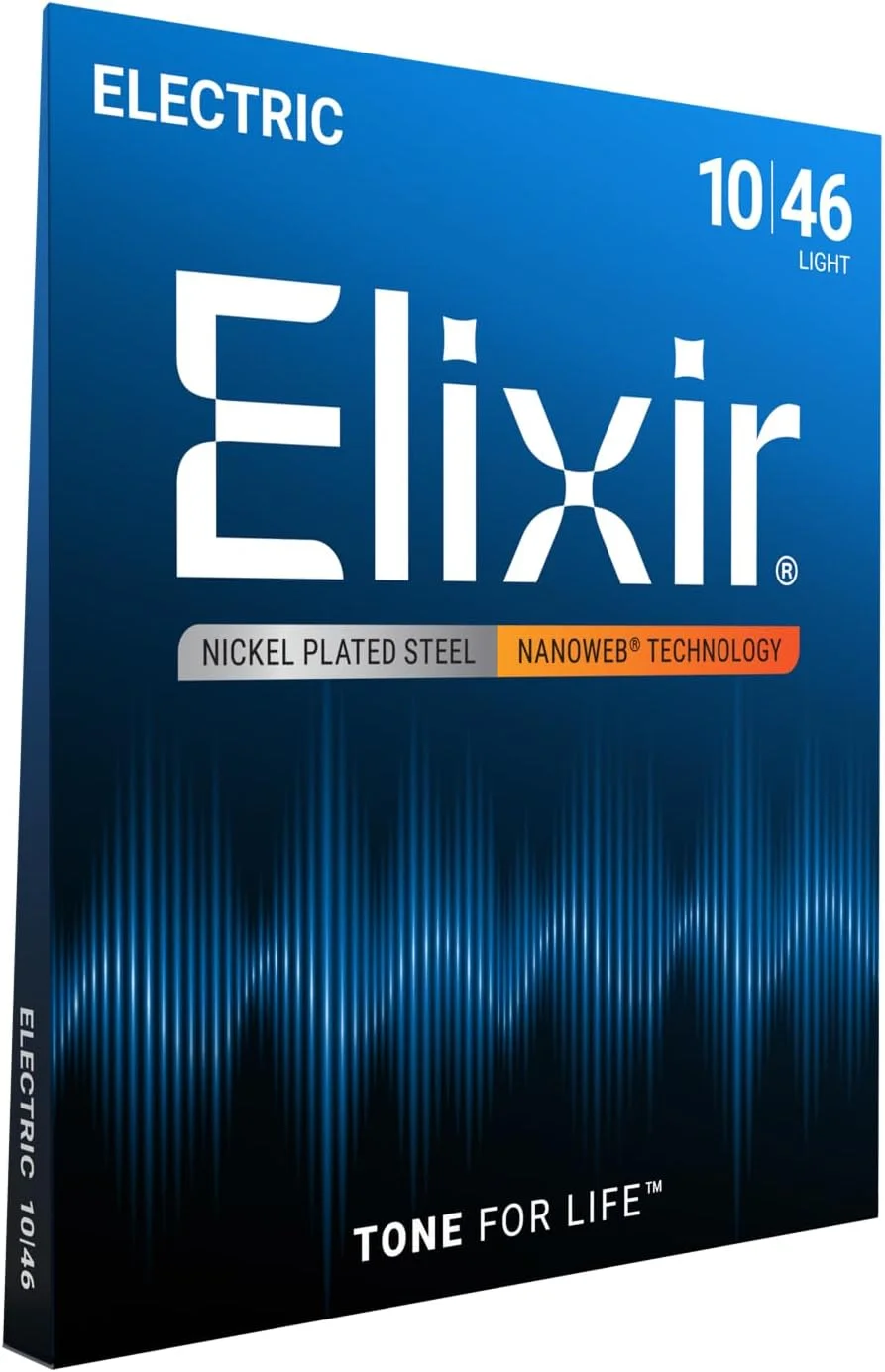 Premium Electric Guitar Strings Nickel Plated Steel with NANOWEB Coating (Light 10-46, 6-String Set) y9mh7
