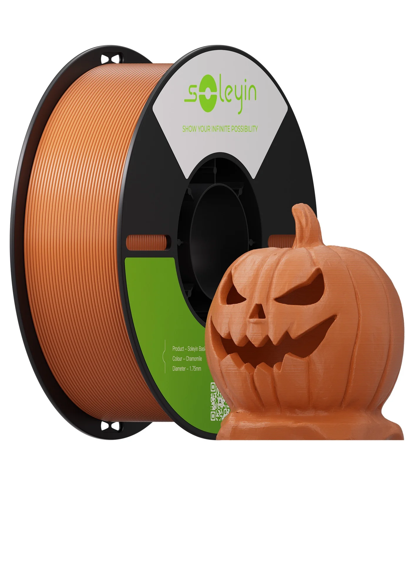 Soleyin 3D Printer Filament PETG 1.75mm High-Speed Professional Printing Material (Chamomile, 1kg) m73ng