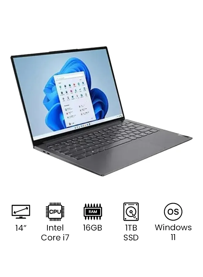 Premium Slim Performance Laptop 14-inch 2.8K IPS Touch Display (16GB RAM, 1TB SSD, Grey) hvfgy