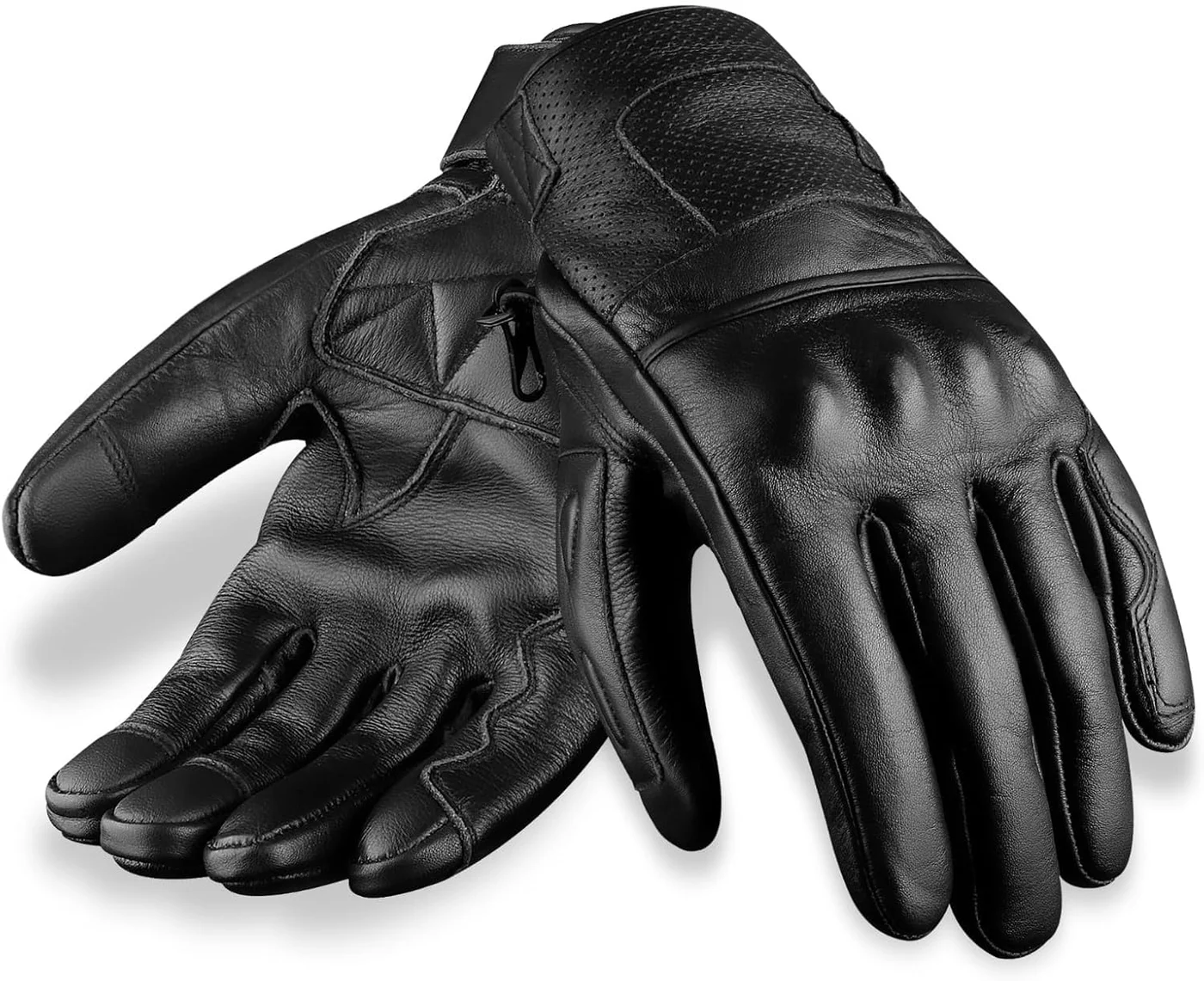 SAGA SPORTS Heavy Duty Motorbike Gloves Touch Screen Compatible Water Resistant (Black, Small) tnj5t