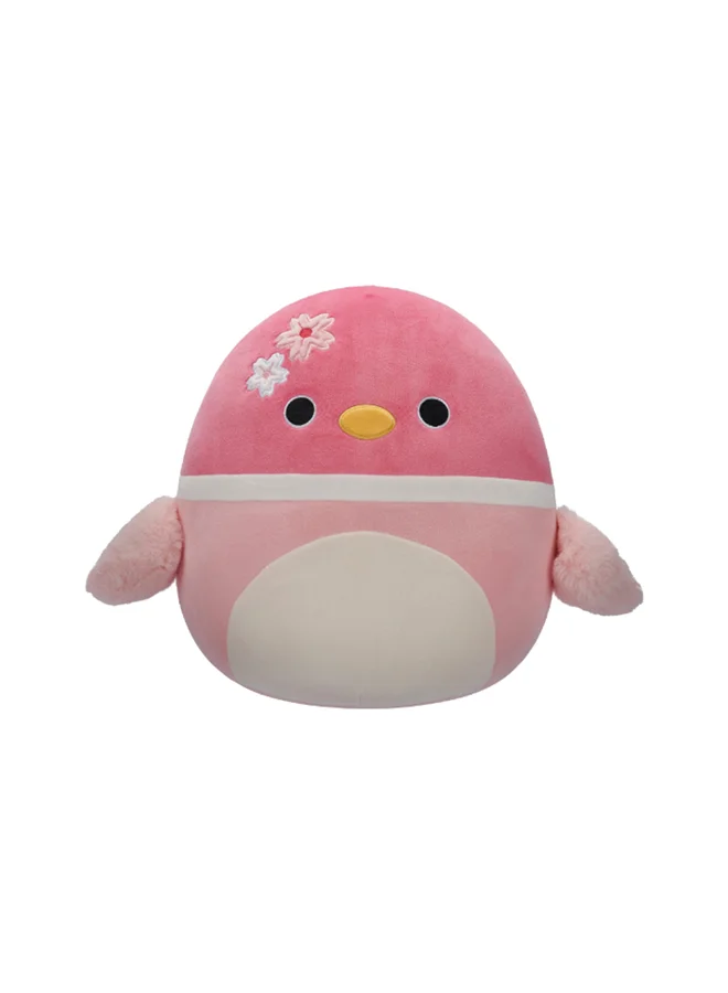Plush Mallard Duck Stuffed Animal with Sakura Flower Design (Pink, 30 cm) Soft Huggable Toy for Kids vhez4