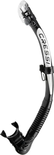 Premium Dry Snorkel for Scuba Diving and Snorkeling (Black and White, One Size) teun2