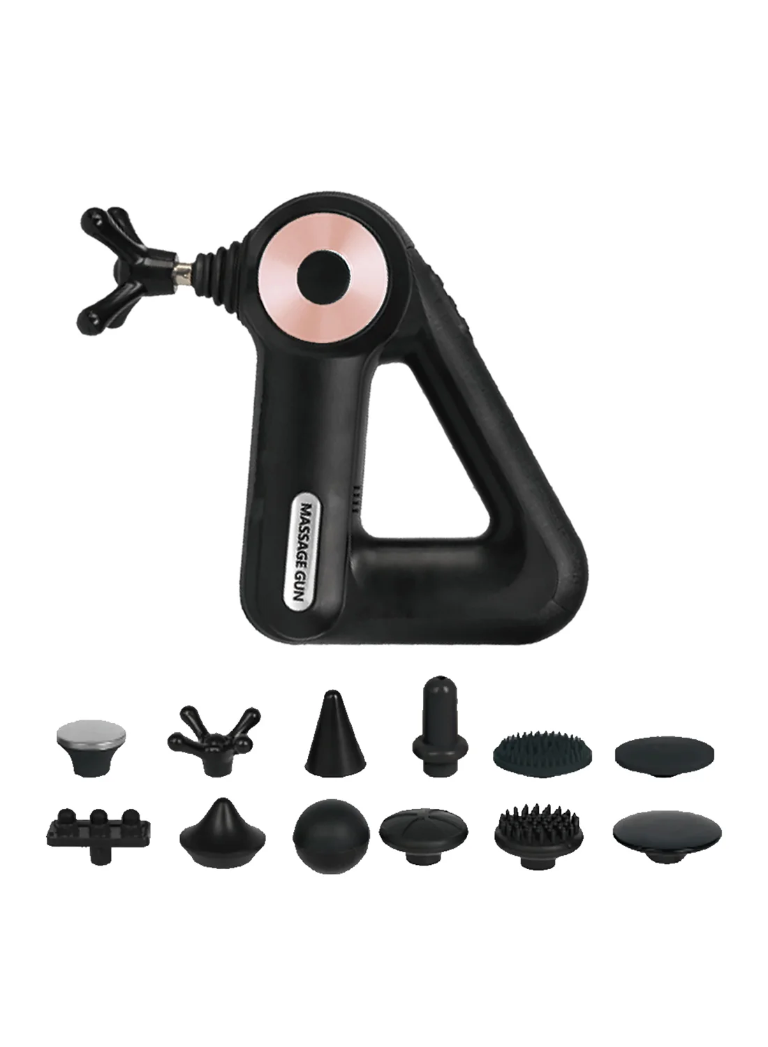 Bodycare Deep Tissue Percussive Massage Gun Professional Muscle Recovery Device with 12 Interchangeable Heads (Assorted, 12-Piece Set) 65bet
