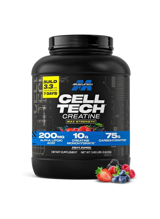 MuscleTech Cell Tech Creatine Powder Premium Performance Formula (Fruit Punch, 2.63 kg) mjkat