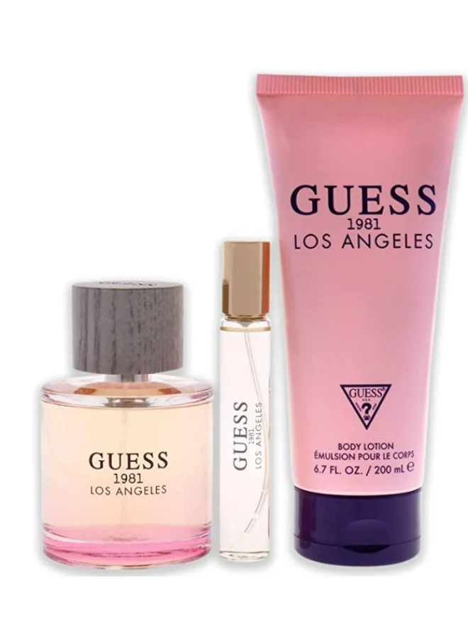 1981 Los Angeles Fragrance Gift Set for Women (EDT 100 mL, Travel Spray 15 mL, Body Lotion 200 mL) q1fi6
