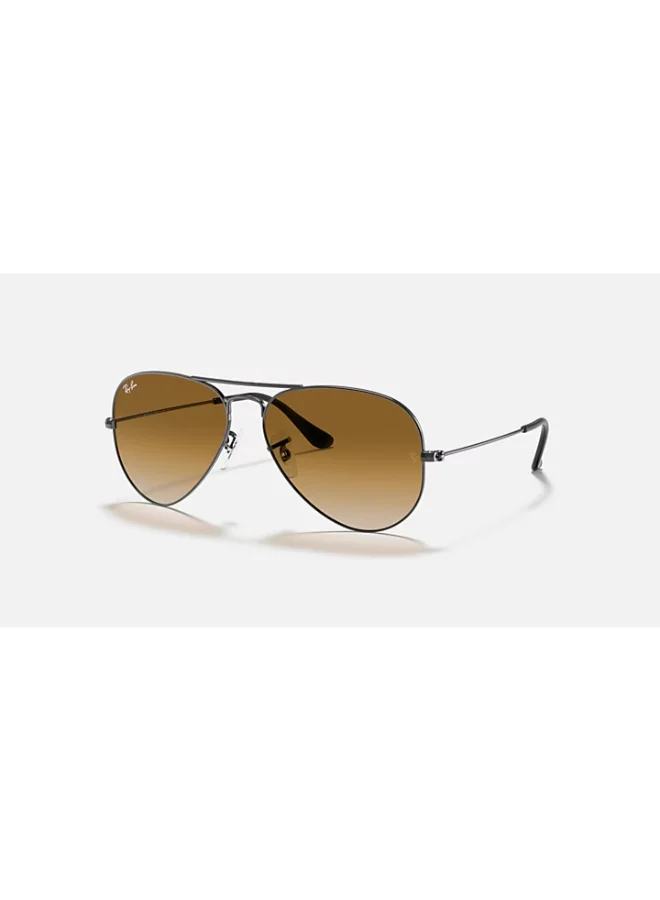 Premium Aviator Sunglasses Classic Metal Frame UV Protection Unisex (Gunmetal, 58 mm) eeok1