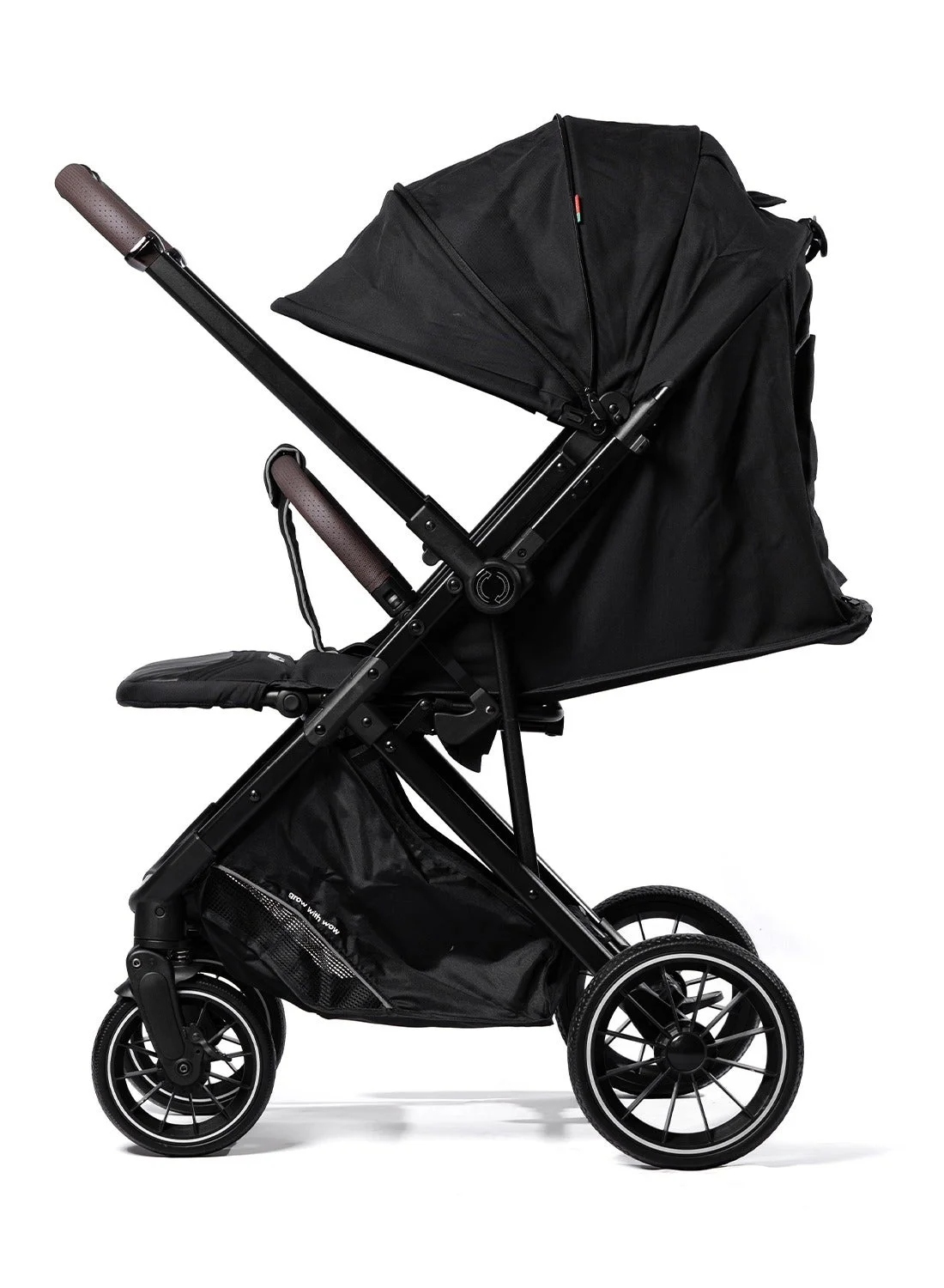 Kidilo Reversible Handle Baby Stroller Premium Foldable Newborn Pram with All-Terrain Large Wheels (Grey, One Size) wrmxd