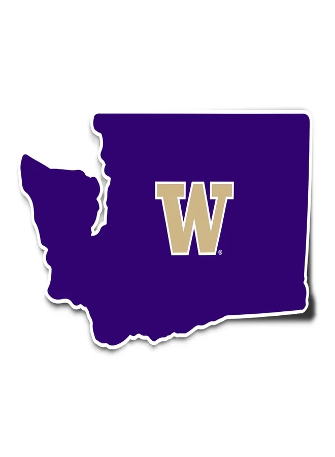 Desert Cactus University of Washington Huskies Vinyl Decal Sticker for Laptop Car and Scrapbook (State Border Design, 10 cm) x7vyb