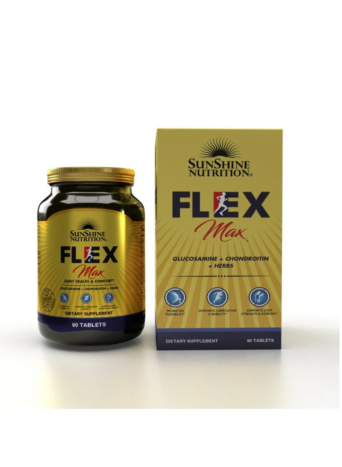 Sunshine Nutrition Flex Max Joint Support Tablets with Glucosamine and Chondroitin (90 Tablets) 9dwnr
