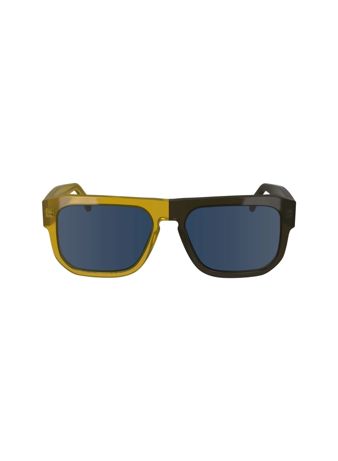 Premium Acetate Modified Rectangle Sunglasses Honey to Brown Gradient (55mm) 1iab9