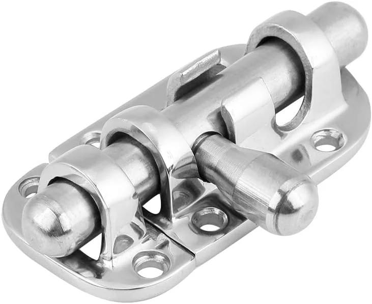 Marine Grade 316 Stainless Steel Sliding Door Latch Barrel Bolt for Boats and Home Security (60mm) iucht