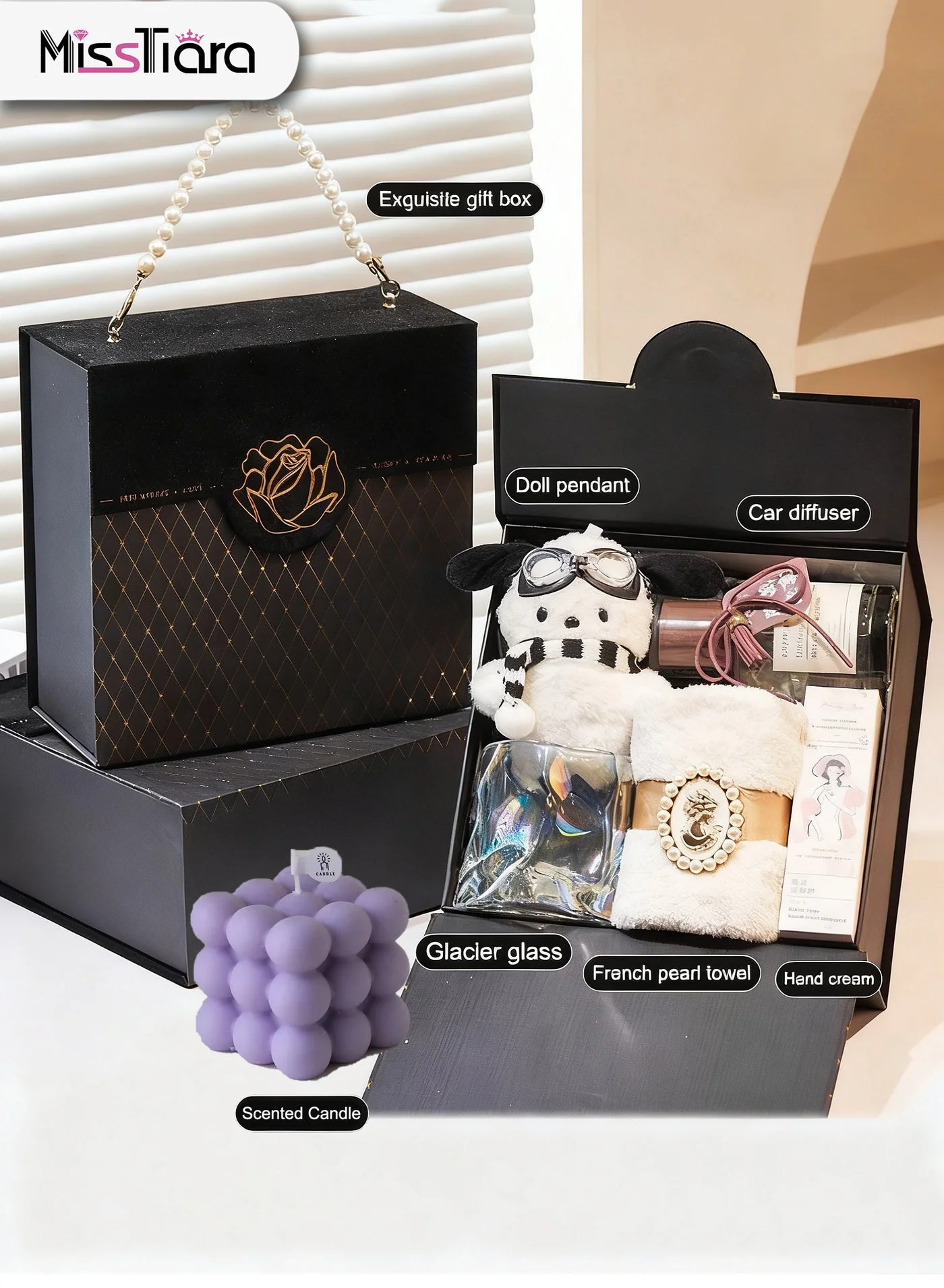 MissTiara Luxury Gift Box Premium Decorative Packaging for Weddings Birthdays and Anniversaries (Large) 5hj61