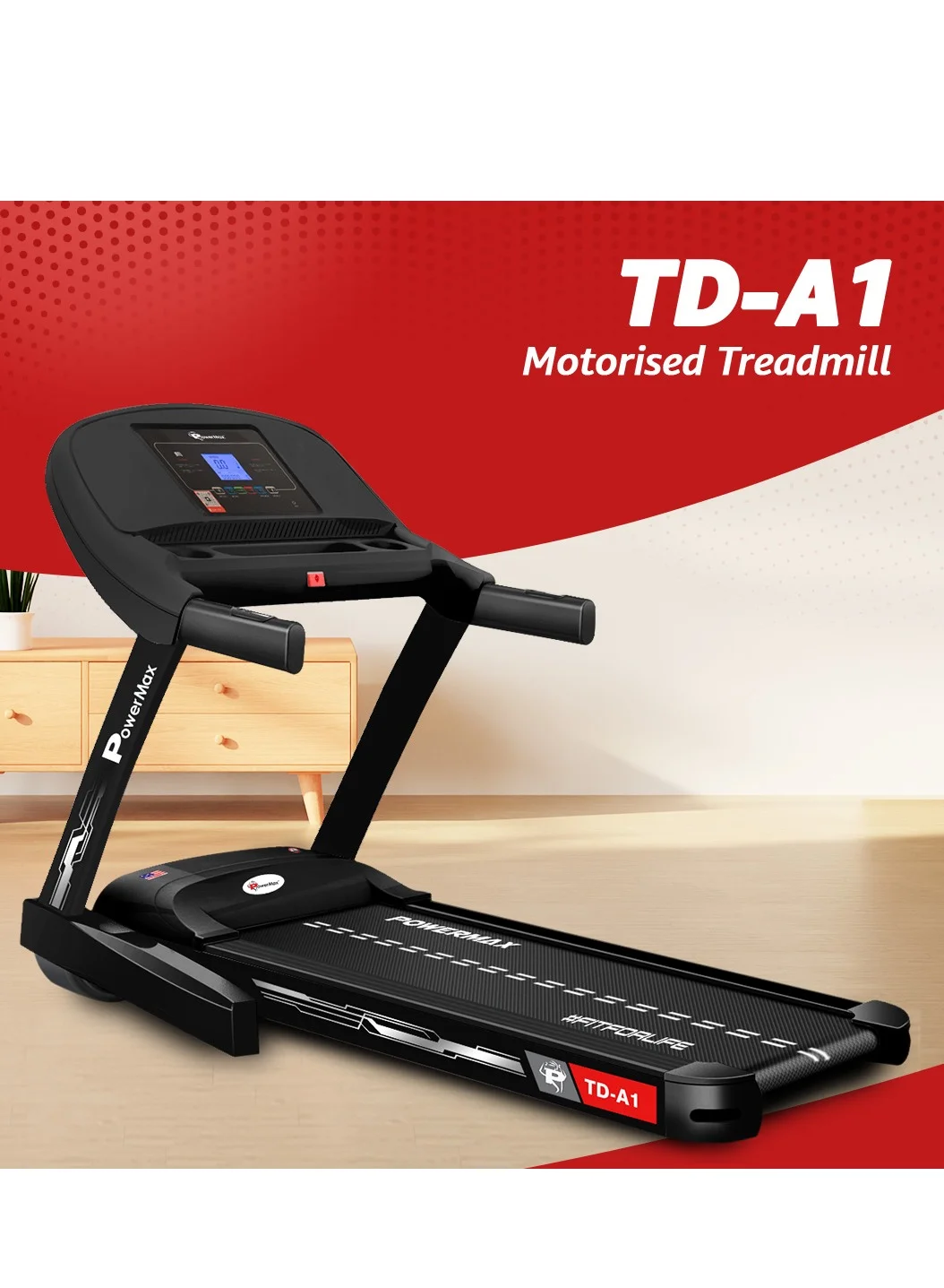 Premium Motorised Foldable Treadmill with 15-Level Auto-Incline and Bluetooth Connectivity for Home Fitness (110 kg Capacity) bhw32