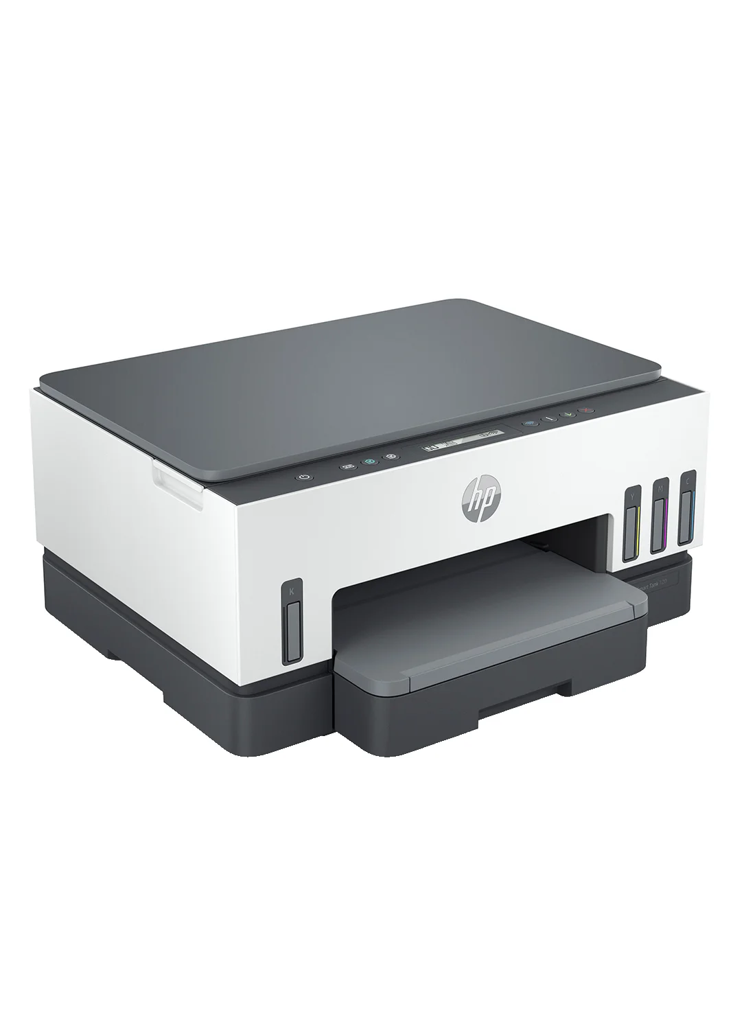 Premium All-In-One Ink Tank Printer Wireless Duplex Multi-Function Color Scanner Copier (White/Grey) 3xvts