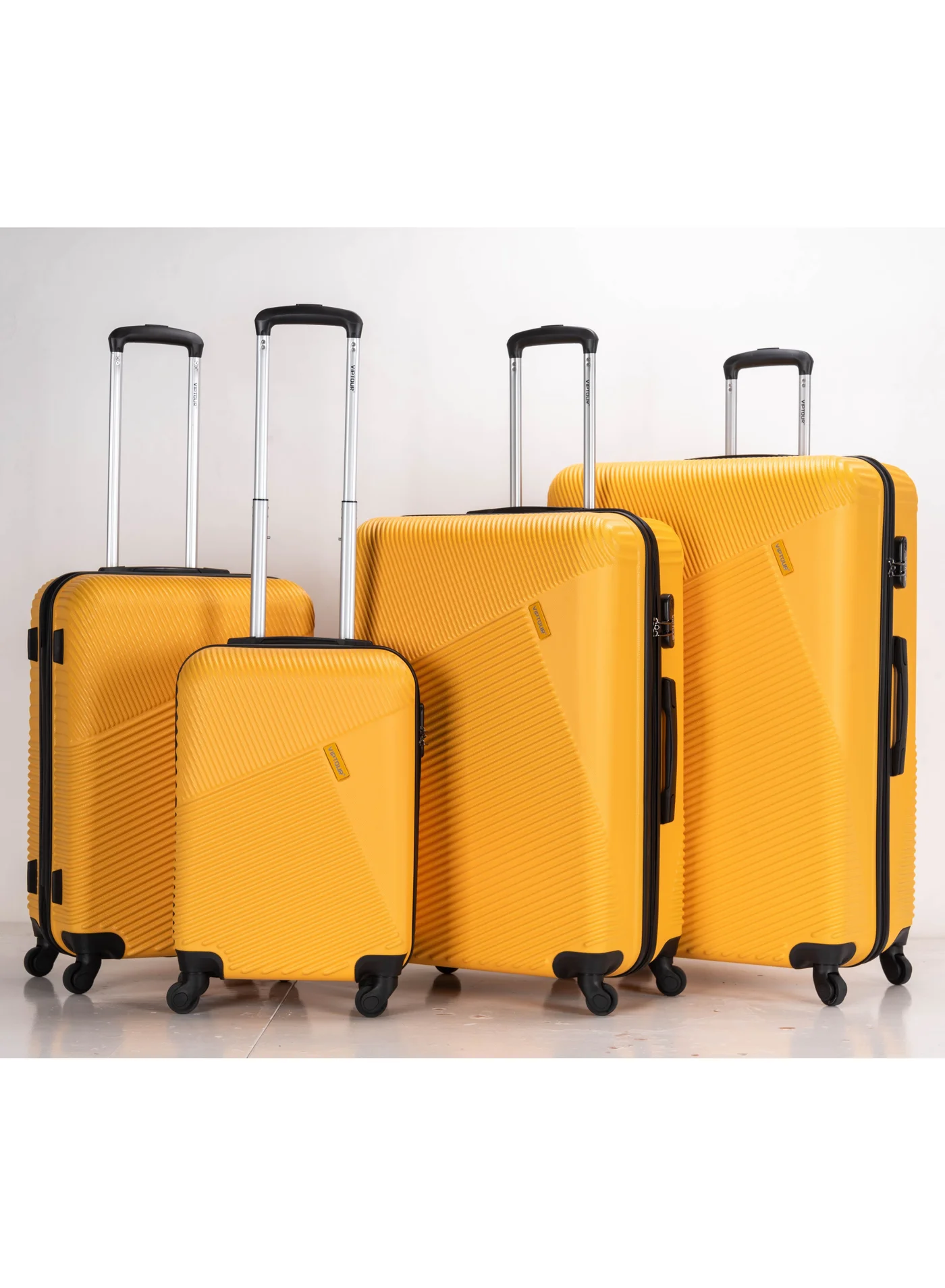 VIPTOUR 4-Piece ABS Trolley Luggage Set with Secure Number Lock (20, 24, 28, 32 Inches) c0n37