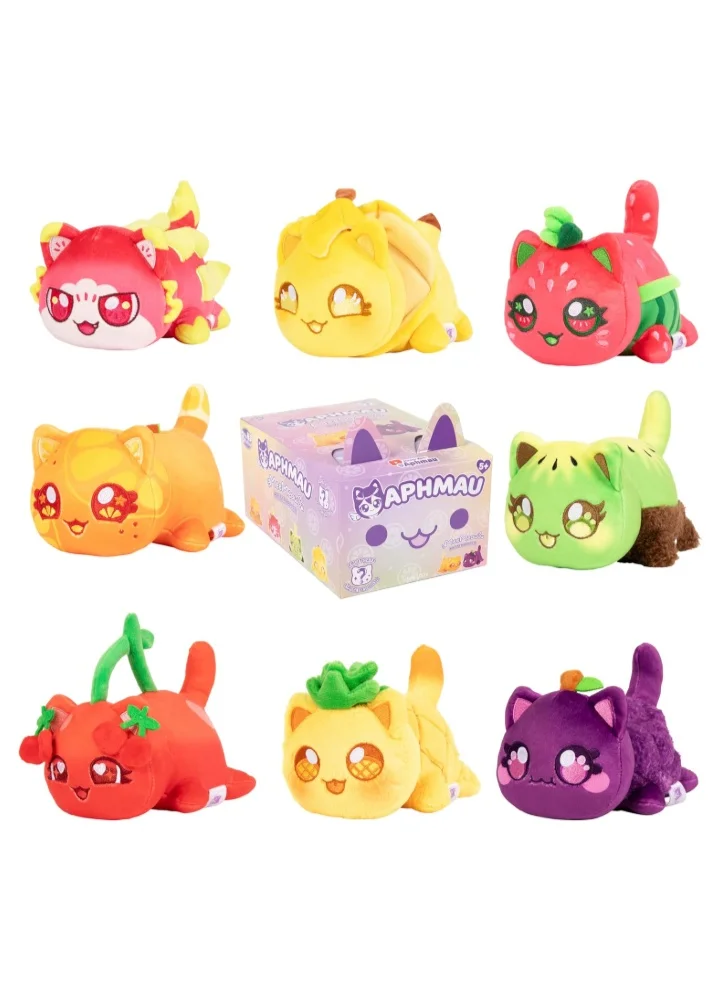 Mystery Fruit Cat Plush Toy Collectible Soft Stuffed Animal (1 Piece) d46j8