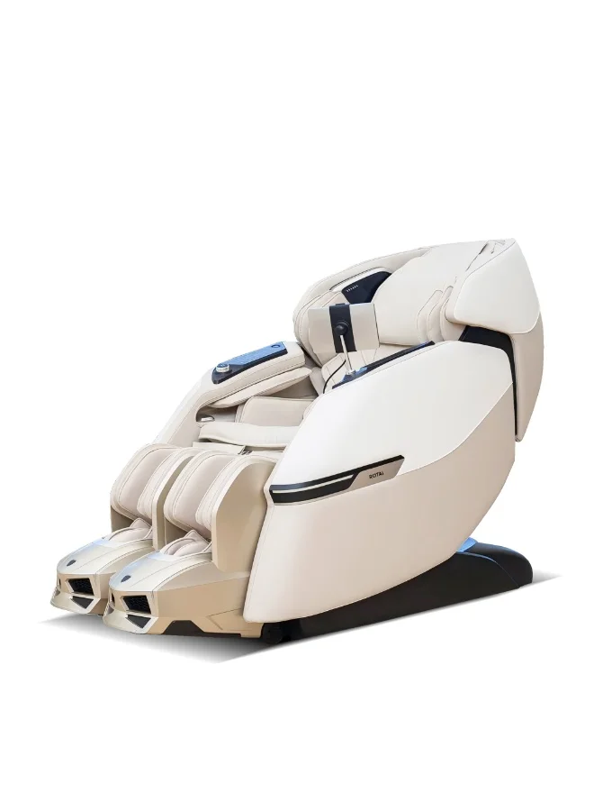 Premium AI Full Body Massage Chair with 4D Dual Rollers and Zero Gravity Function (Beige) t19ve