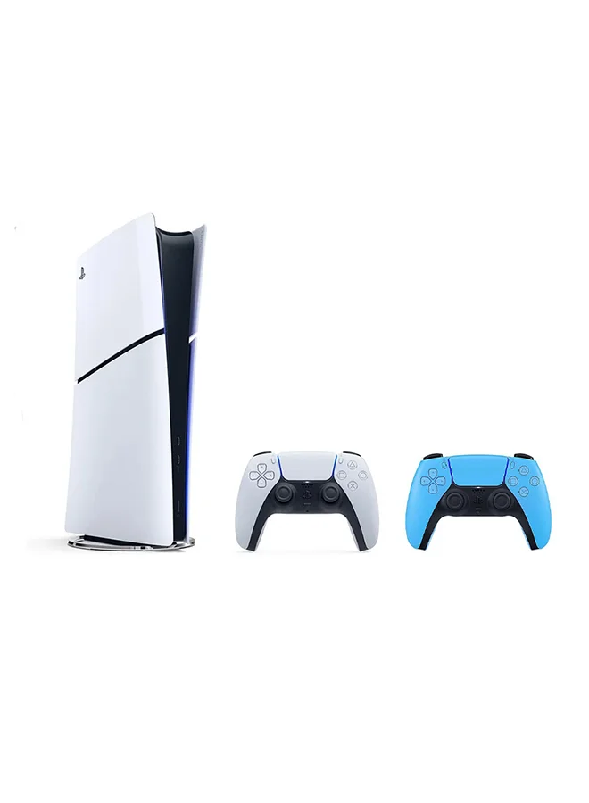 Premium Digital Gaming Console Slim Edition With Extra Blue Controller (Blue, 1 Unit) b3of7