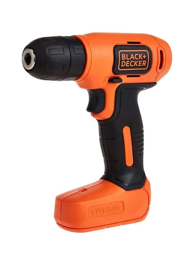 Cordless Electric Compact Drill Driver Set with 7-Piece Bit Kit (Orange/Black, 7.2V) obfn2