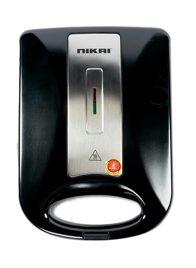 NIKAI 4-Slice Sandwich Maker and Toaster Combo, Non-Stick Grill Plates, 1200W Electric Countertop Appliance (Black, 4 Slices) wr9oz
