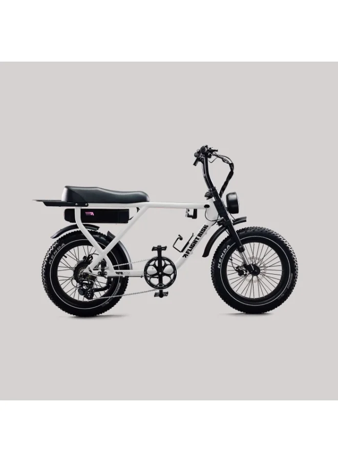 Flight Risk FR505 Electric Bike Premium Commuter with 500W Motor and Hydraulic Disc Brakes (White) w9wta
