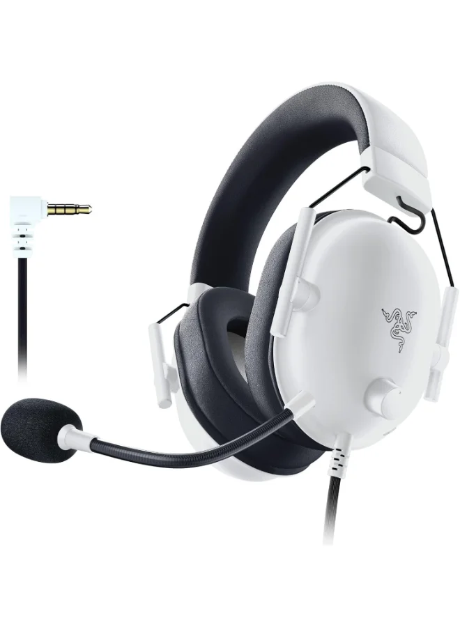 Premium Wired Esports Gaming Headset with 7.1 Surround Sound and Noise Cancelling Microphone (White, 240g) z6hse