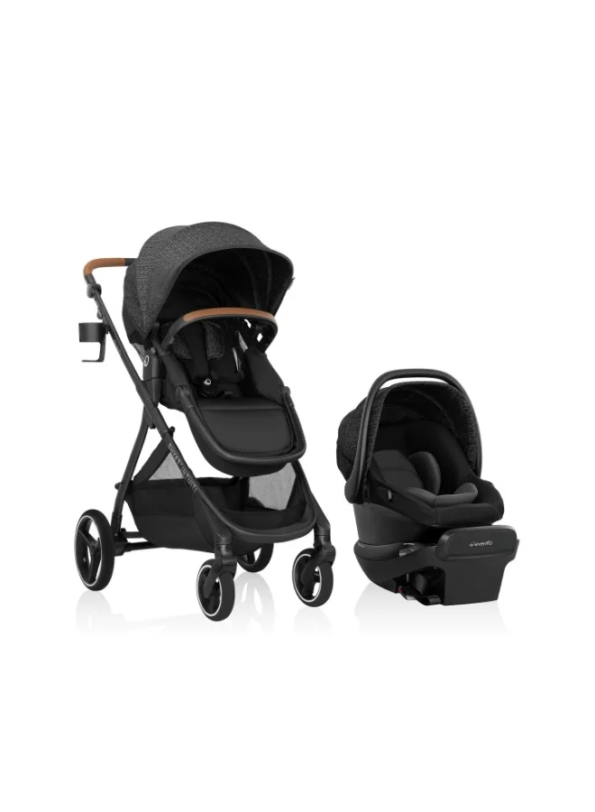 Premium Rotational Travel System with Infant Car Seat and Stroller Combo (Black Shale, 1 Unit) ov1h7