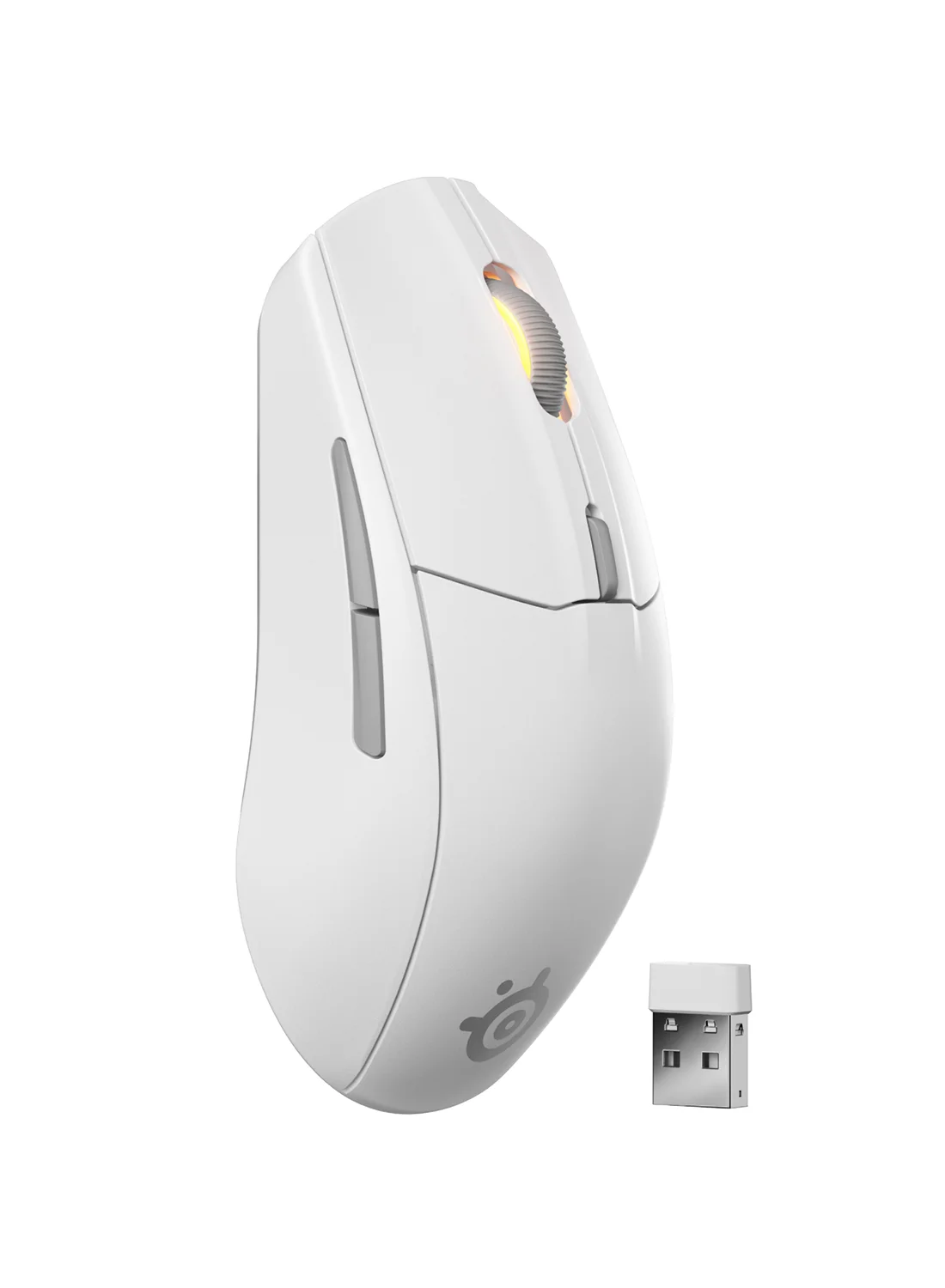 Premium Wireless Gaming Mouse Dual-Mode 2.4GHz Bluetooth High-Precision Optical Sensor Ultralight Ergonomic Design (White) cdlqu