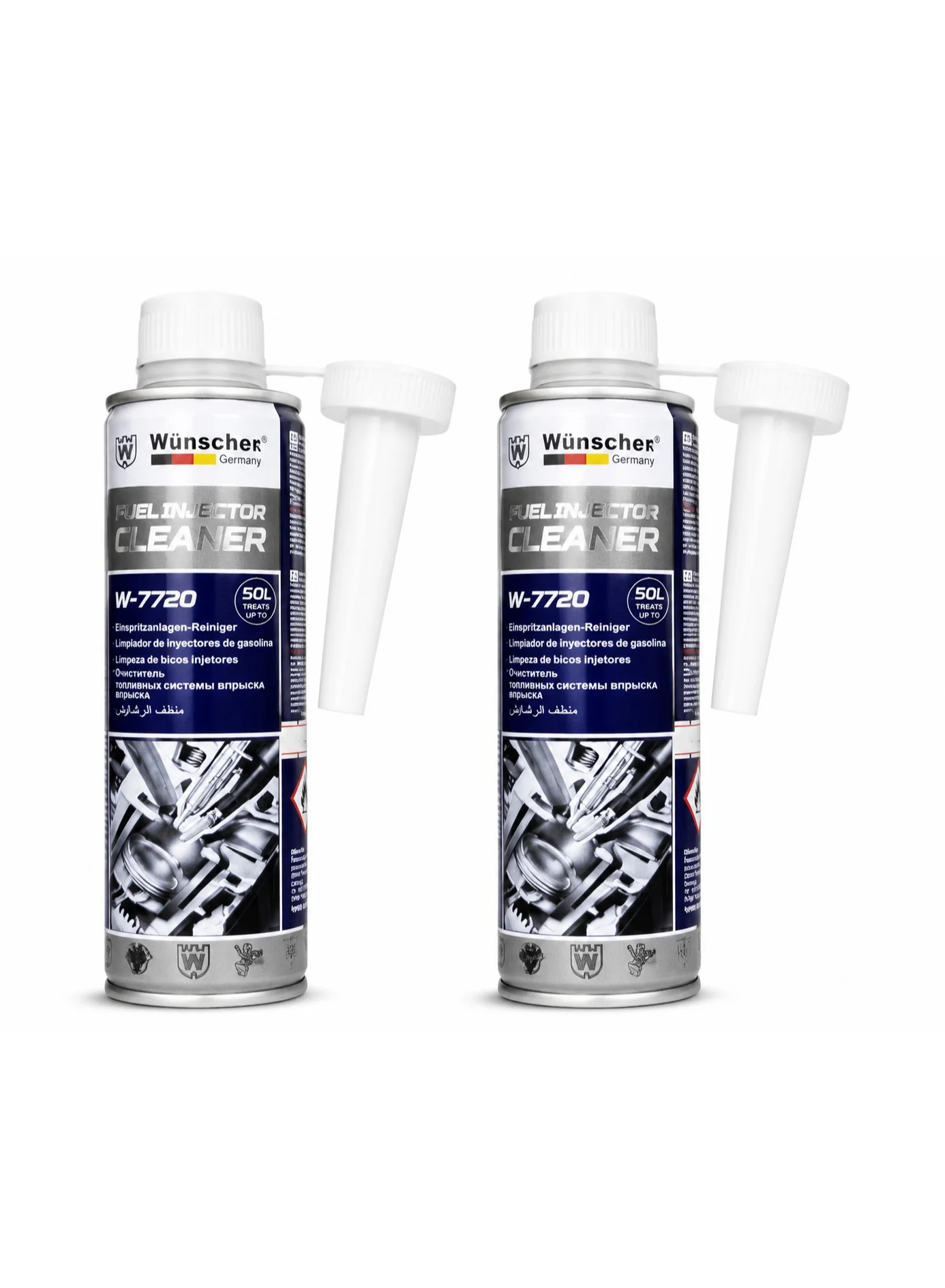 Wunscher Fuel Injection System Cleaner Premium Additive (2 Pack, 300 mL) a2vfd