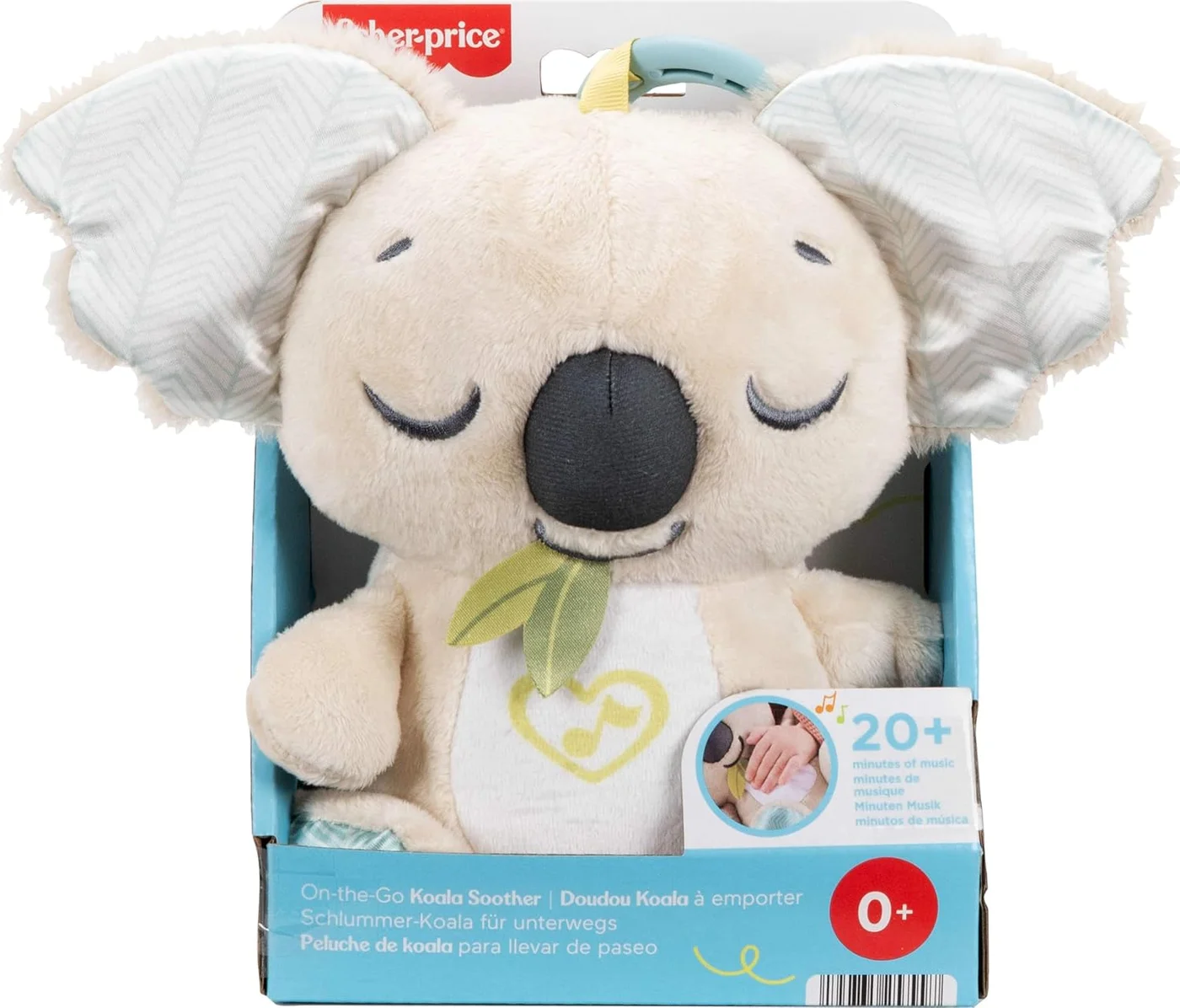 Portable Koala Plush Soother with Calming Sound and Vibration for Infants (Grey, 15 cm) dsjhj