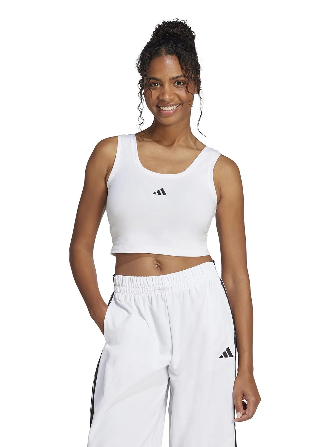 Sport Small Logo Tank Top Premium Breathable Sleeveless Athletic Shirt for Women (White, Medium) 8usyw