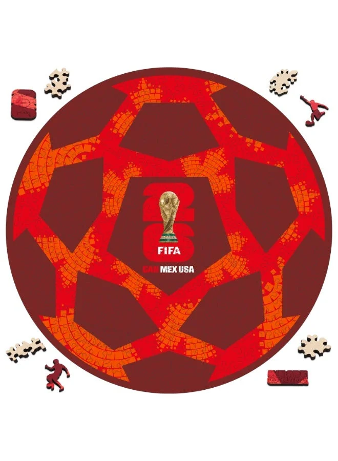FIFA World Cup 2026 Wooden Puzzle Canada Soccer Ball Design (200 Pieces) ewm8p