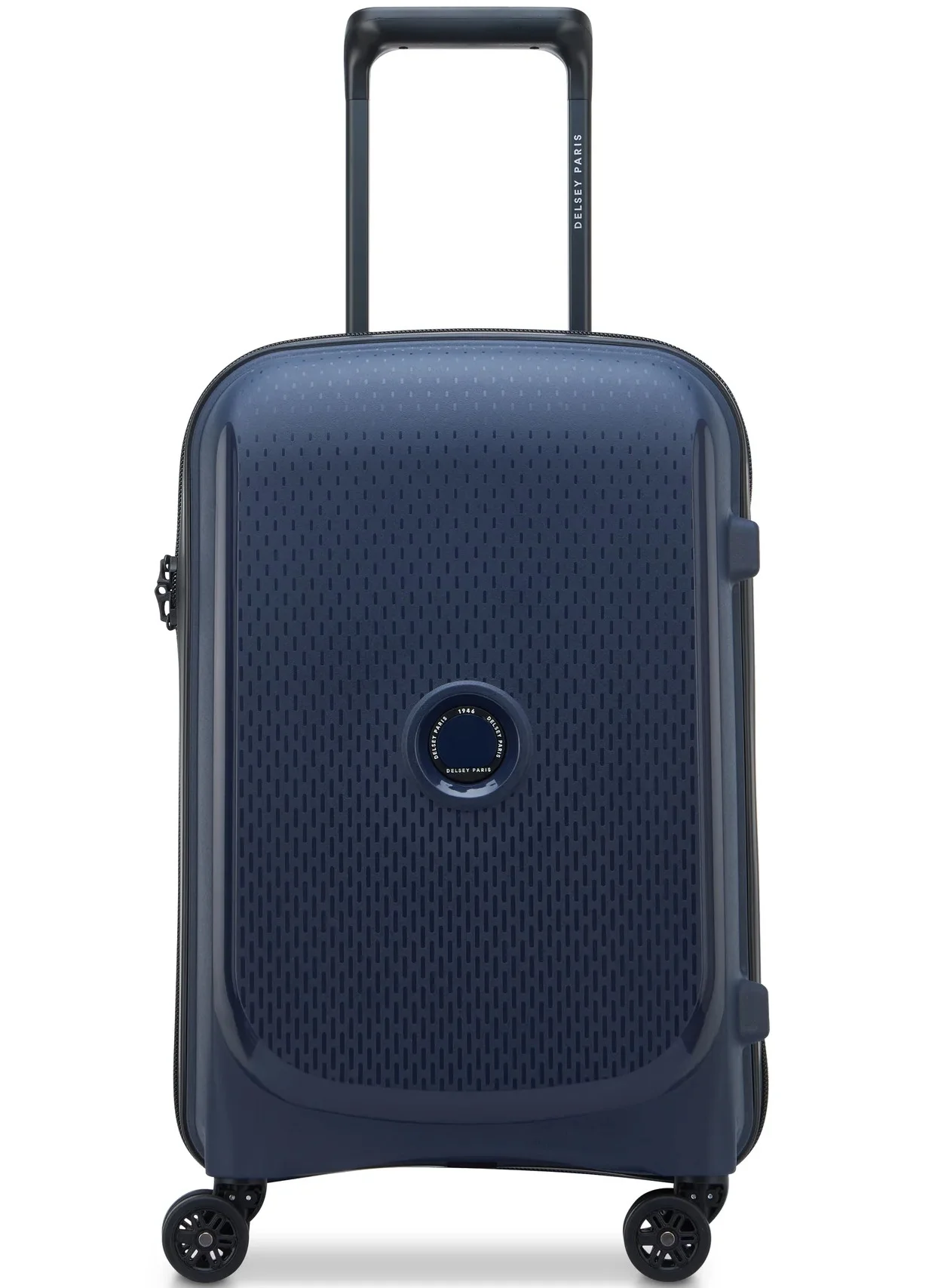 DELSEY Paris Belmont Plus Cabin Trolley Suitcase, Durable Polycarbonate Hard Shell, TSA Lock, 8-Wheel Spinner, Blue (55 cm) xtjmm