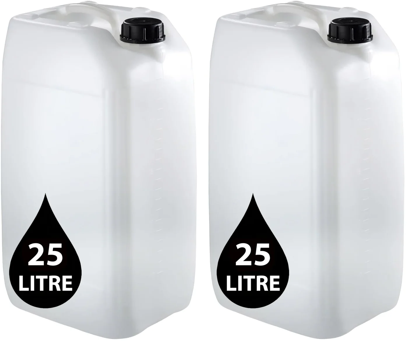 PowerChem Stackable Storage Container (25L, 2 Pack) Heavy-Duty Industrial Grade Liquid Storage with Tamper Evident Cap 2thzm