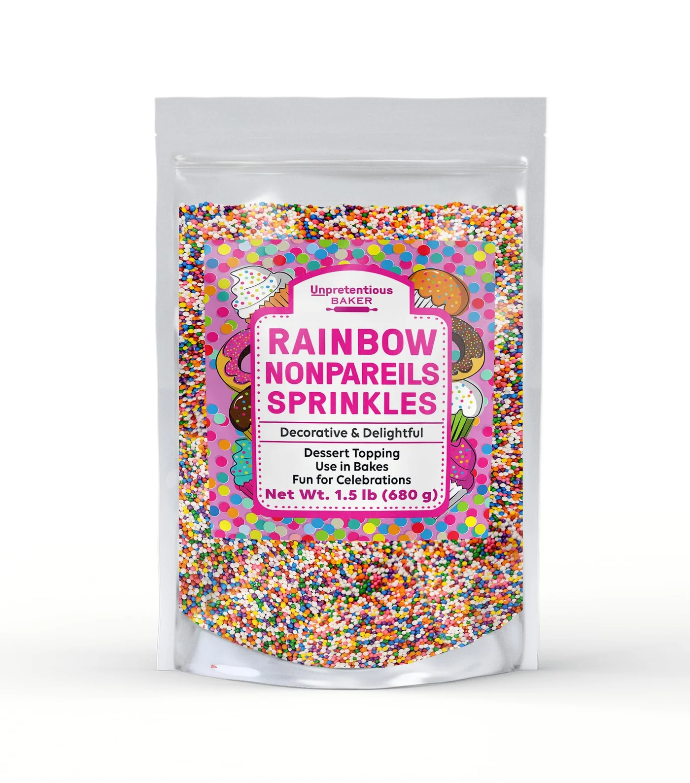 Unpretentious Rainbow Nonpareils Sprinkles Premium Decorative Toppings for Baking (6.8 kg) aabxp
