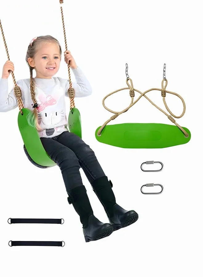 DURKU Adjustable Hanging Tree Swing Seat for Garden and Yard, Heavy-Duty Non-Slip Rope Swing for Kids and Adults (200kg Load Capacity) emv1d