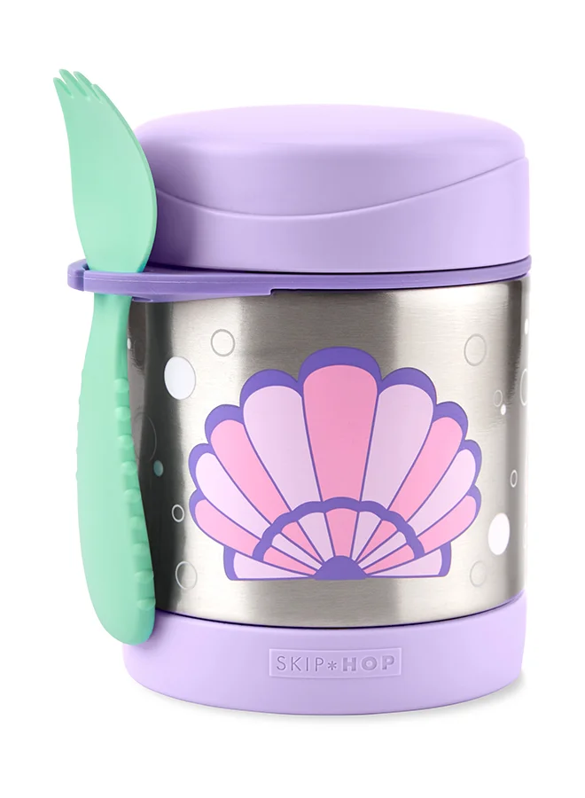 Premium Insulated Food Jar with Spoon and Fork (Seashell, 325 mL) dwiex