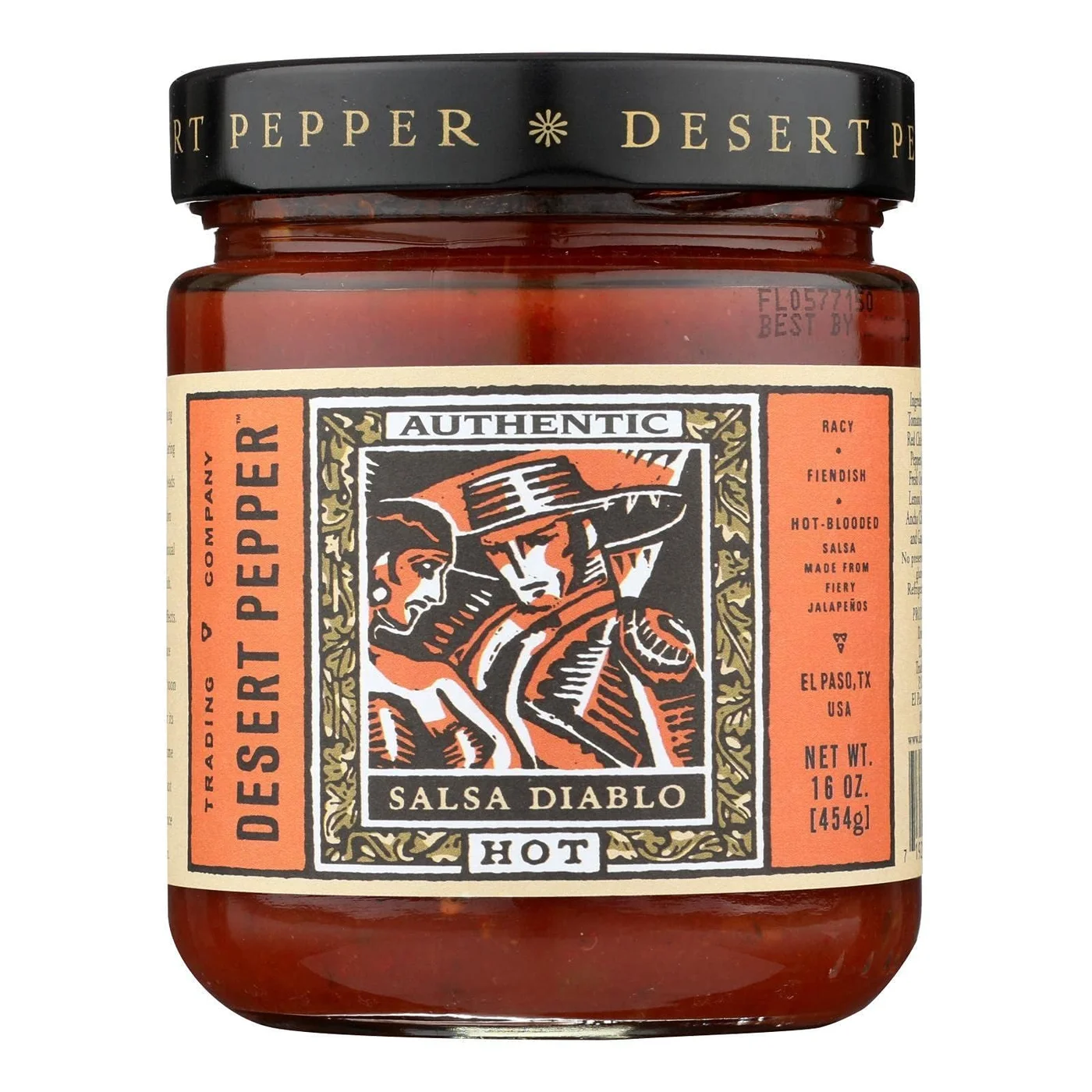 Desert Pepper Salsa Diablo Hot Premium Gourmet Spicy Dip (6 x 454 g) rmb0j