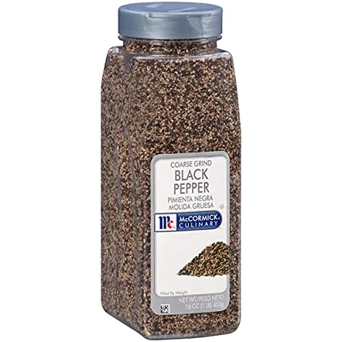 McCormick Culinary Coarse Grind Black Pepper Premium Seasoning for Grilling and Cooking (Black, 453 g) 8osjv